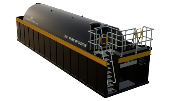 Large industrial storage tanks